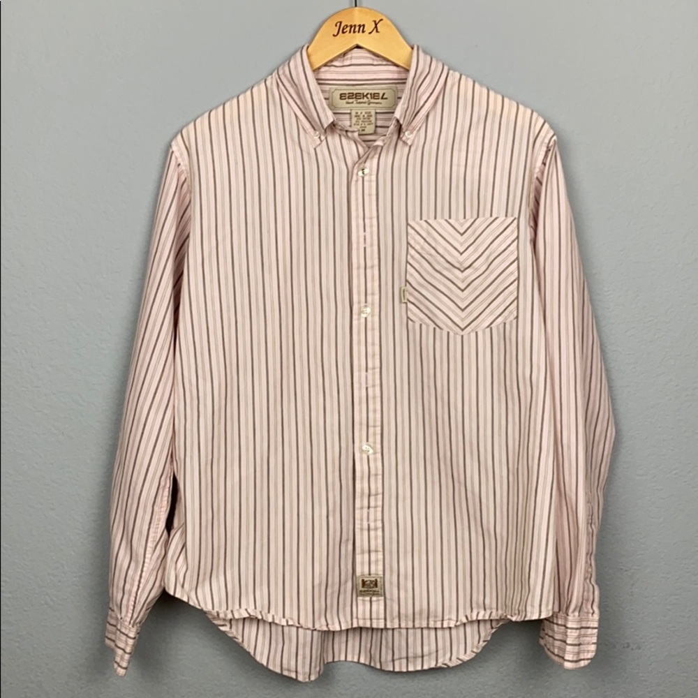 Ezekiel Pink Strip Button Down Shirt